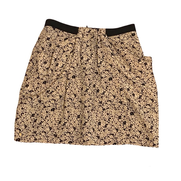 Super Trash New with Tags Floral Neutral Silk Mini Skirt - Picture 1 of 10